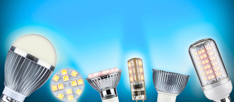 Beberapa contoh model lampu LED atau hemat energi