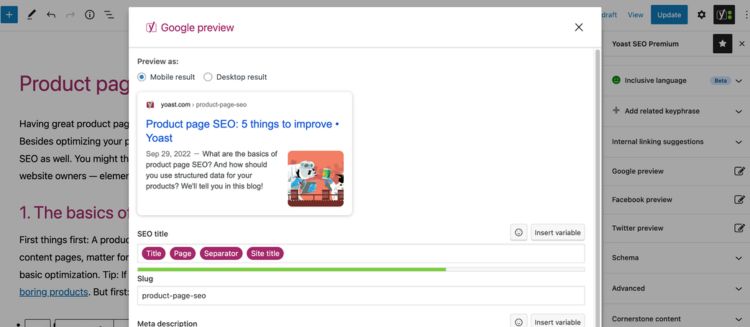 yoast seo - plugin wordpress terbaik untuk bisnis