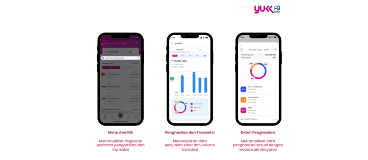 Aplikasi YUKK Merchant menghadirkan fitur analitik